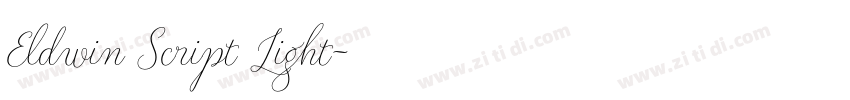 Eldwin Script Light字体转换 Eldwin Script Light字体转换